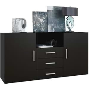 Suchergebnis auf Amazon.de für: schwarze kommode schrank mit türen und