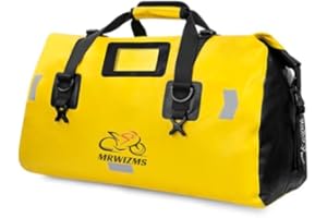 MRWiZMS Bolsa Moto Capacidad Extra grande alforjas Moto Mochila Moto Multifuncional Adecuada para Viajar Aventura Camping (Amarillo,66L)