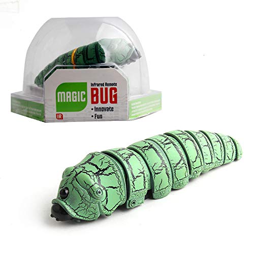 Preisvergleich Produktbild CCDZ-Fernbedienung Infrarot-Induktionstickerei Insektenfernbedienung Caterpillar Elektro-Spielzeug,Green