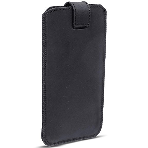NAmobile Universal Smartphone Cover 4.0 - 6.4 Zoll Schutz Tasche HÃ¼lle Case SchutzhÃ¼lle Schutztasche HandyhÃ¼lle Etui Leder schwarz , GrÃ¶ÃŸe:FÃ¼r 6.0 - 6.4 Zoll