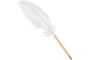 Max-Tonsen Stylo à bille plume blanche rétro stylo à signature exquise stylo à bille rechargeable pour cadeau d'affaires de bureau de mariage