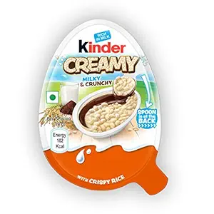 Kinder Creamy Milky and Cocoa Chocolate with Extruded Rice, 19 g