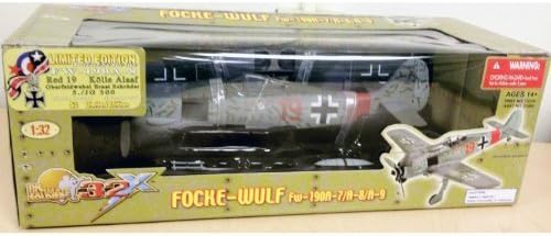 1/32 Scale WWII OBERFELDWEBEL ERNST SCHRODER KOLLE ALAAF - RED 19 FW-109A-8 FOCKE-WULF Limited Edition Fighter Plane (2008 21st Century Toys) by Ultimate Soldier by Ultimate Soldier