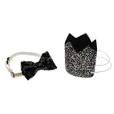 Nuevo y de alta calidad. F Fityle Perro Gato Cumpleaños Corona Sombrero Gorra Pet Bow Tie Disfraz Diadema Accesorios - Estilo 2