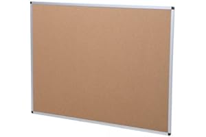Display Genie Cork Noticeboard – Aluminium Frame – Lightweight – Sturdy – Wall Mount – Pin-Up Board – User-Friendly – Ideal for Office, School & Home (900 x600 mm)