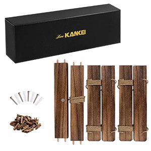 Love-KANKEI Bilderrahmen Collage Fotorahmen Holzbilderrahmen in Wäscheleinenoptik mit 30 kleinen Holzklammern, 2+1 Kombination - 7