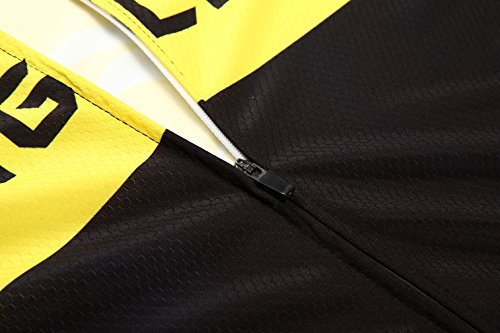 [Größe:S-5XL][option:Trägerhose,3D 2.8cm Sitzpolster] Fahrrad Trikot Langarm Radhose Radtrikot Fahrradbekleidung Herren Männer Hemd mit lange Ärmeln Set Cycling OutdoorTrikots Windjacke Neue - 7