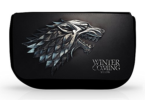 Kanto Factory Trousse Game of Throne de la Maison Stark et sa Devise Winter is Coming pour l'école ou comme Trousse de Toilette et Maquillage
