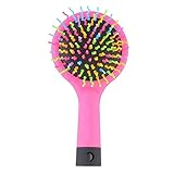 RuiChy Rainbow Volume Anti-static Magic Hair Curl Straight Massage Comb Brush Mirror