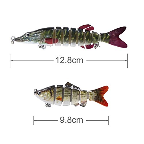 Leurre Wobbler Flottant Pour Brochet - SODIAL, Couleur Au Choix, Hameçon N°8, Neuf