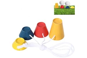 FINGER TEN Golf Tees Winter Rubber Plastic with Different Heights 4 Pcs or 8 Pcs, Multicolor Golf Rubber Tee Driving Range Ideal for Frosty Days Durable Portable fit Hard Ground