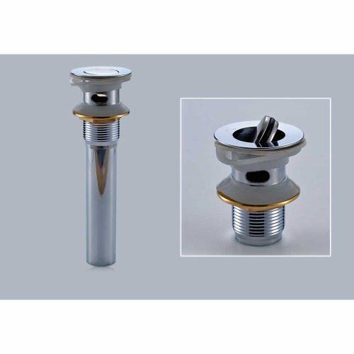 Auralum Ablaufgarnitur Siphon Waschbecken Pop Up Ablaufventil Push Up Abfluss + überlauf - 3