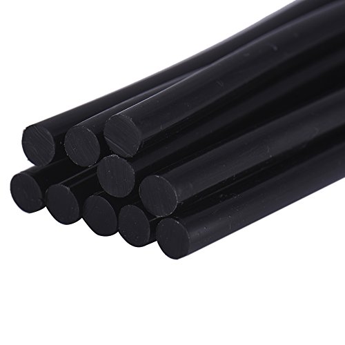 zyurong 10 stk. 7 mm Heißklebesticks Heißklebestift Heißkleber Transparent 7*190 mm (Schwarz)