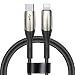 Produktbild H&T USB-C PD-Schnellladekabel, Typ C zu Lightning 18W-Ladeübertragung 2 in 1 für iPhone XR XS Max 8 7/7 Plus / 8 Plus/X/Ipad/MacBook