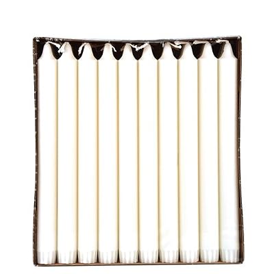 Papstar 30 pièces Chandelier Bougies, Ø 2,3 cm, 24 cm, Blanc, 100% de stéarine, 86416