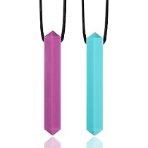 Chew Pencil - Set di 8 collane da masticare in silicone con massaggiagengive masticabili, asta masticabile in silicone, accessorio masticabile per ragazzi, ragazze, bambini con autismo, ADHD