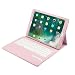 Produktbild QinMM IPad Pro 10,5 Zoll HüLle + Abnehmbare Bluetooth Tastatur Tasche Flip Leder Tasche (Rosa)