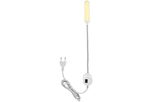 HAOFY Lampka LED do maszyny do szycia z elastyczną gęsią szyją 360° i podstawą magnetyczną, przewód o długości 4,6 stopy z dotykowym ściemniaczem Lampa robocza stołowa (UE)