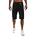 Produktbild Zolimx Männer Hosen kurz,Herren Shorts, Mode Herren Shorts Sommer Casual Sport Shorts für Männer Knie Plissee Lace Up Taille Hosen (Schwarz, M)