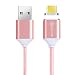 Produktbild Magnetische USB Kabel, EIVOTOR Micro USB Kabel Nylon High Speed USB Ladekabel 1m Synchronisierungs 2.0A Datenkabel USB Charger Lade Kabel Schnellladekern mit LED und Micro USB Adapter unterstützt schnelles Laden Fast Charge für Android Samsung Sony Huawei LG Smart Handys Tablets Samsung galaxy NOTE 5