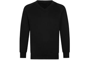 HUBIBUBI Girls Jumper Pullover V Neck School Uniform Kids Long Sleeve Sweater