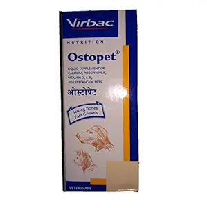 Virbac Nutrition Ostopet Calcium and Multivitamin Pet Supplement for Strong Bones and Fast Growth 15, 150 Milliliter (Pack of 3)