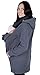 Mija - Maternity Polar warm fleece Hoodie / Pullover for two / for Baby Carriers 3073A (16, Grey)