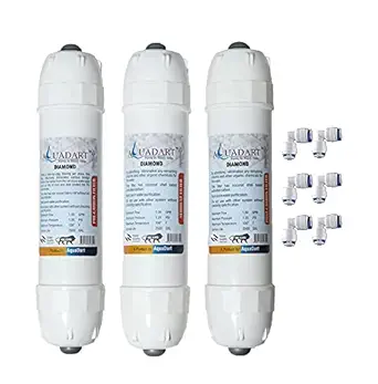 AquaDart Pre Carbon Filter, Sediment Filter, Post Carbon Filter and Elbow, Inline Filter Set for all RO Water Purifier