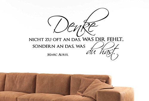 W938 (grau 58x32cm) Wandtattoo Wohnzimmer Sprüche Zitate Spruch
