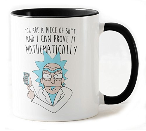 1164-Taza Rick And Morty Mathematically Negra