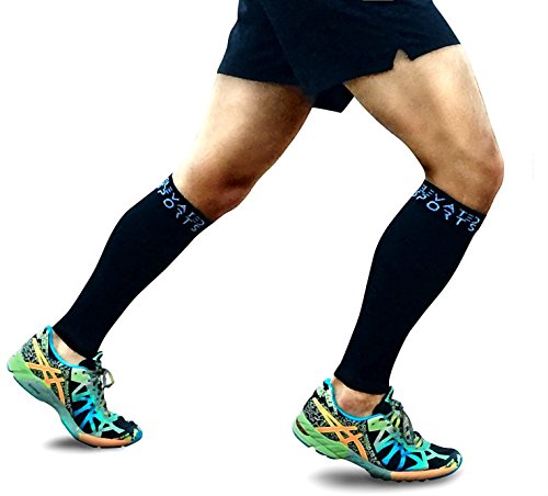 Waden Kompressionsstulpen für Läufer – von Elevated Sports – Calf Sleeve/Compression Socks/Beinlinge – RICHTIGE & ECHTE GRADUIERTE KOMPRESSION – für optimale Regenerations- und Leistungsfähigkeit – maximale Stabilität für die Wadenmuskulatur zur Verletzungsprophylaxe – lindert Schienbeinkantensyndrom – garantierte Zufriedenheit - 4