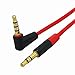 Produktbild VGHFTB 4 Fuß 3,5 mm L-Form 90-Grad-Stecker auf Stecker Kopfhörer-Verlängerungskabel Audio Adapt, Black