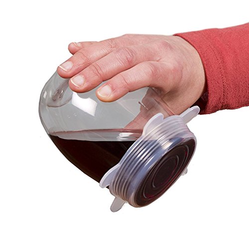 BWSM Silikon-Frischhalte-Deckel,Silikon Abdeckungs Set,Dehnbar&Wiederverwendbar,für Töpfe, Schüsseln, Behälter aller Formen, kälte- und hitzebeständig - 5