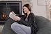 Chill Sack Bean Bag Chair: Giant Memory Foam Furniture Bags and Large Lounger - Big Sofa with Huge Water Resistant Soft Micro Suede Cover - Charcoal, 5 feet