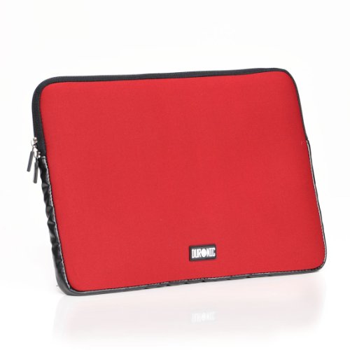 Duronic LS02 17’’ (43cm) [Maroon] Weinrote hochwertige wasserfestige Neopren Laptop Hülle – für Macbooks, Netbooks und Laptops - 2