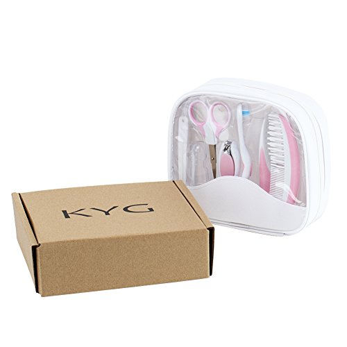 KYG 7tlg Babypflege Set Pflegeartikel mit Aufbewahrungstasche Pink - 6