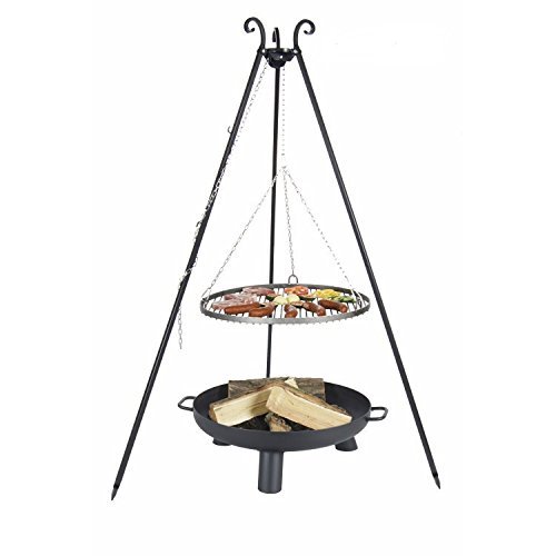 Preisvergleich Produktbild Schwenkgrill Dreibein Edelstahl 50cm inkl. Feuerschale "Pan 37" 60cm