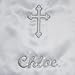 Personalised Christening Bib in Keepsake Box. Embroidered with Baby's Name. Baby Gift.