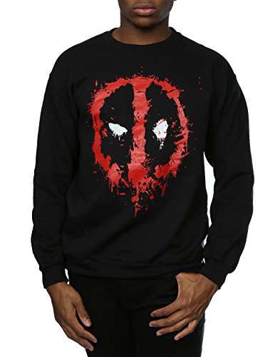 Marvel-Herren-Deadpool-Splat-Face-Sweatshirt