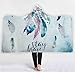 Produktbild JLA Hooded Blanket, Dick Double-Layer Plüsch 3D Digital Print 3 Stil, Perfekte Camping, Reisen, Nickerchen, Spielen, Schlafbegleiter, 150 * 200Cm, 130 * 150Cm,B,130 * 150CM