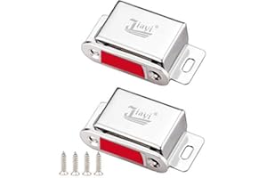 Jiayi Aimant Porte Placard 2 Pièces Loquet Magnetique Acier Inoxydable Loqueteau Aimant Fermeture Meuble Aimant Puissant Robuste Jusqu'à 14kg pour Tiroirs Porte de Douche