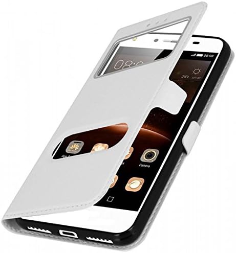 CEKA® HTC Desire 728 Case Cover Magnetic View with Leather Case Shell Cover and Stand for HTC Desire 728 - White