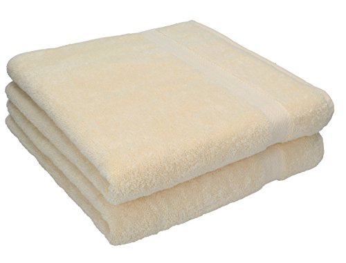 Betz 2 tlg Duschtuch Badetücher Set 2 Stück Duschtücher Damen und Herren PREMIUM Größe 70×140 cm 100% Baumwolle Farbe beige - 2