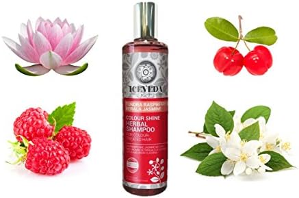 Deluxe and Luxurious Organic Ayurvedic Shampoo - Volumizing &amp; Moisturising - Rejuvenates Hair - All Hair Types (280ml) (Colour Shine)