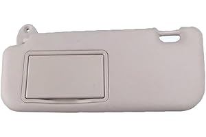FILTEILECT Parasole per auto, lato sinistro, lato conducente, in PVC grigio, adatto per modelli 2014-2019, ricambio interno con specchio, 35 x 14,5 cm, deflettore luce solare antiriflesso