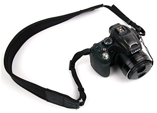 Tour de cou r  glable et r  sistant pour appareils photos num  riques Nikon 1 J5 et CoolPix L830  Fujifilm S2800HD  Olympus SH-2 et SP-100EE  Panasonic FZ72 et Lumix DMC-G7 - noir