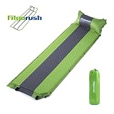 Fitgorush Esterilla Automática con Almohada Colchón auto Inflable de Acampada Hinchable Esponja Colchoneta de Aire Ergonómico Portátil Ultraligero para Viaje Camping Senderismo 190x63x5 cm