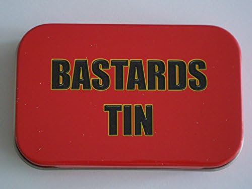 new slim 1oz hinged tobacco tin Bastards Tin