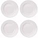 Produktbild 4 x bruchfester weißer Camping-Teller Ø 20 cm, Frühstücksteller flach, Camping-Geschirr aus hochwertigem Melamin Kunststoff
