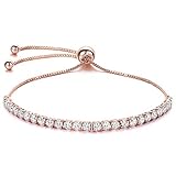 ✿-Understated Eleganz: Klassisches Design mit auffallendem AAAAA-Zirkonia. Die verstellbare Boxenkette passt auf fast alle Frauenhandgelenke. Dieses Design verleiht dem klassischen Tennisarmbandstil eine neue, moderne Note und zeigt so die understated Eleganz von Frauen!